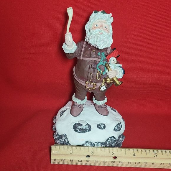 Vintage Max E Duncan Musical Santa Claus Figurine Signed - Picture 6 of 12